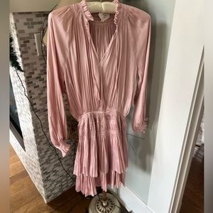 silk pink dress